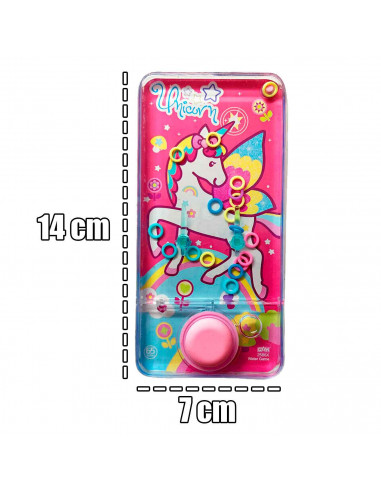 Tradineur - Juego infantil de agua de Unicornio - Fabricado en PVC no toxico - Juegos de Agua de Anillas para niñas.