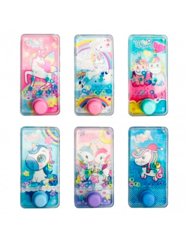 Tradineur - Juego infantil de agua de Unicornio - Fabricado en PVC no toxico - Juegos de Agua de Anillas para niñas.