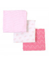 Tradineur - Pack de Muselinas para bebé - Muselinas para Bebés Recién Nacidos - 100% Algodón - Diseñado para niña - 80 x 70 cm
