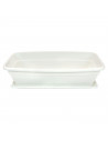 Jardinera eva de plástico con plato adán 20 litros, 50 cm, blanca. Macetero, maceta para plantas y flores rectangular de plástic