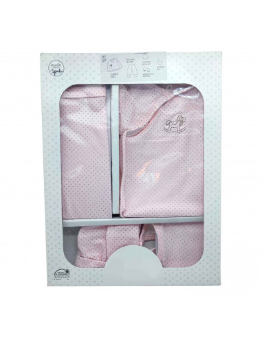 Tradineur - Conjunto de 5 piezas para bebé - Ideal para recién nacidos - Fabricado en algodón - Garantiza el confort del bebé -