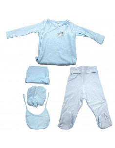Tradineur - Conjunto de 5 piezas para bebé - Fabricado en algodón - Garantiza el confort del bebé - Ideal para recién nacidos -