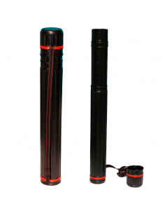 Tradineur - Tubo portaplanos de plástico, Ø 10,5 cm, extensible de 64 a 105 cm con correa de transporte, almacenamiento planos,