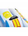 Tradineur - Coche deportivo hinchable infantil para piscina, vehículo acuático inflable flotante para niños, incluye parche de r