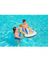 Tradineur - Coche deportivo hinchable infantil para piscina, vehículo acuático inflable flotante para niños, incluye parche de r