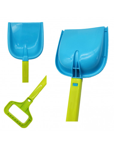 Tradineur - Pala de playa de plástico duro, juguete infantil para jugar en la arena, parque, jardín, regalo para niños, 57 cm, c