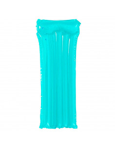Tradineur - Colchoneta hinchable para adultos, tumbona inflable, flotador con reposacabezas, natación, playa y piscina, verano,