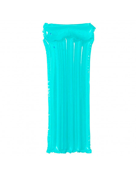 Tradineur - Colchoneta hinchable para adultos, tumbona inflable, flotador con reposacabezas, natación, playa y piscina, verano,