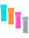 Tradineur - Colchoneta hinchable para adultos, tumbona inflable, flotador con reposacabezas, natación, playa y piscina, verano,