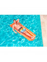 Tradineur - Colchoneta hinchable para adultos, tumbona inflable, flotador con reposacabezas, natación, playa y piscina, verano,