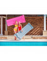 Tradineur - Colchoneta hinchable para adultos, tumbona inflable, flotador con reposacabezas, natación, playa y piscina, verano,