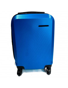 Tradineur - Maleta de viaje rígida 4 ruedas de abs, trolley, dura y ligera, cerradura de combinación numérica, estudiantes - Azu