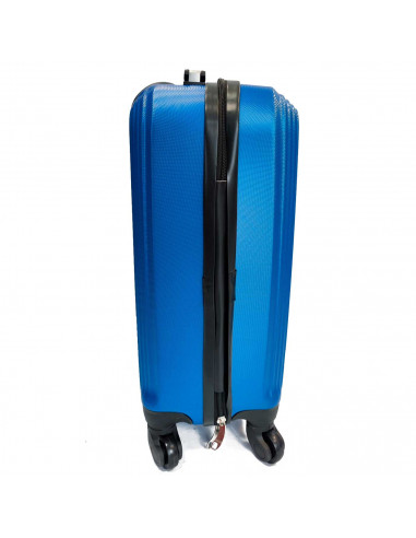 Tradineur - Maleta de viaje rígida 4 ruedas de abs, trolley, dura y ligera, cerradura de combinación numérica, estudiantes - Azu