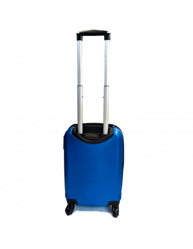 Tradineur - Maleta de viaje rígida 4 ruedas de abs, trolley, dura y ligera, cerradura de combinación numérica, estudiantes - Azu
