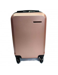 Tradineur - Maleta de viaje rígida 4 ruedas de abs, trolley, dura y ligera, cerradura de combinación numérica, estudiantes - Oro