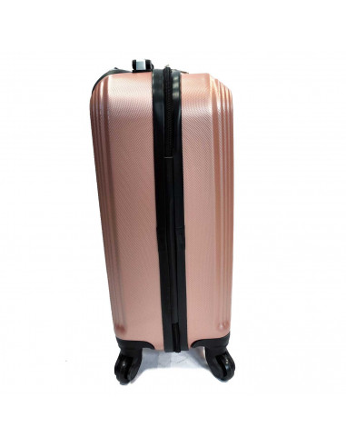 Tradineur - Maleta de viaje rígida 4 ruedas de abs, trolley, dura y ligera, cerradura de combinación numérica, estudiantes - Oro