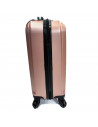 Tradineur - Maleta de viaje rígida 4 ruedas de abs, trolley, dura y ligera, cerradura de combinación numérica, estudiantes - Oro