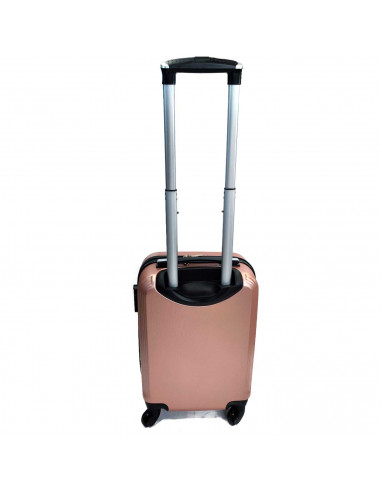 Tradineur - Maleta de viaje rígida 4 ruedas de abs, trolley, dura y ligera, cerradura de combinación numérica, estudiantes - Oro