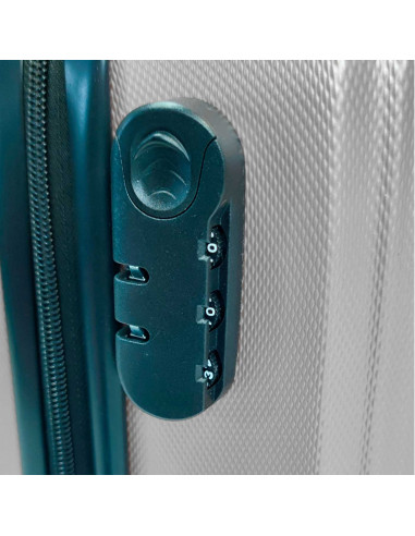 Tradineur - Maleta de viaje rígida 4 ruedas de abs, trolley, dura y ligera, cerradura de combinación numérica, estudiantes - Col