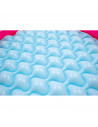 Tradineur - Piscina hinchable infantil con 3 anillos de colores, suelo suave y parche de reparación, inflables de verano (221 li