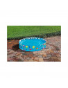 Tradineur - Piscina infantil rígida, diseño animales marinos, PVC y vinilo, incluye parche de reparación, niños, verano (277 lit