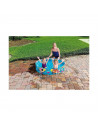 Tradineur - Piscina infantil rígida, diseño animales marinos, PVC y vinilo, incluye parche de reparación, niños, verano (277 lit