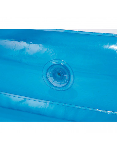 Tradineur - Piscina hinchable infantil ovalada con válvula de seguridad y parche de reparación, inflables de verano (150 litros,