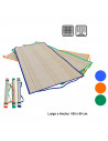Tradineur - Esterilla de playa de fibra vegetal, incluye asa, enrollable, reutilizable, ligera y resistente, picnic, acampada, c