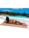 Tradineur - Esterilla de playa de fibra vegetal, incluye asa, enrollable, reutilizable, ligera y resistente, picnic, acampada, c