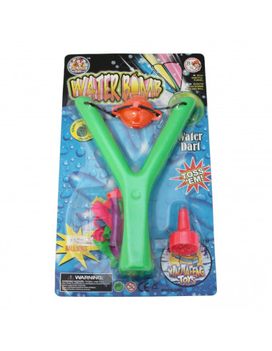 Tradineur - Lanza globos de agua, incluye 10 globos de agua y boquilla, juguete refrescante para exterior, verano, niños, 20 x 1