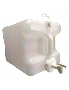 Tradineur - Bidón de plástico de 26 L de capacidad - Almacenamiento de líquidos - Incluye grifo y cierre hermético - Apto para u