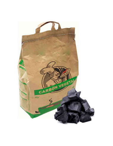 Tradineur - Saco de 3 kg de Carbón Vegetal - Ideal para la barbacoa al aire libre - ¡Combina este carbón con pescado, ternera, c