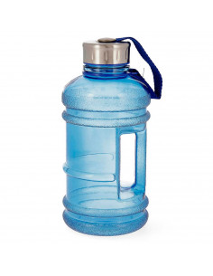 Tradineur - Botella de plástico con asa, garrafa, bidón agua sin BPA, a prueba de fugas, senderismo, acampada, fitness, gimnasio