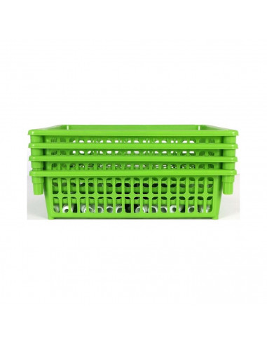 Carro verdulero verde con ruedas 4 cestas 85 x 39,5 x 29,5 cm . Carrito portaobjetos estantes multiusos para organizar los espac