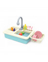 Tradineur - Set fregadero de cocina - Fabricado en plástico resistente - Incluye: fregadero, tazas, bowls, teteras, entre otros.