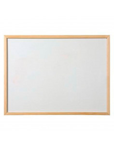 Tradineur - Pizarra blanca con marco de madera, fácil de borrar, muy ligera, ideal para colegios, tiendas, hogares, oficinas, 30