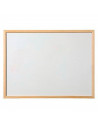 Tradineur - Pizarra blanca con marco de madera, fácil de borrar, muy ligera, ideal para colegios, tiendas, hogares, oficinas, 30