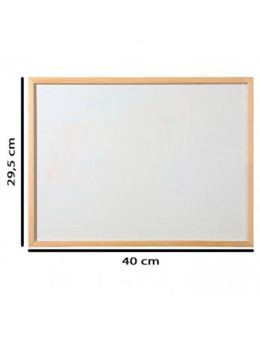 Tradineur - Pizarra blanca con marco de madera, fácil de borrar, muy ligera, ideal para colegios, tiendas, hogares, oficinas, 30