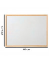 Tradineur - Pizarra blanca con marco de madera, fácil de borrar, muy ligera, ideal para colegios, tiendas, hogares, oficinas, 30