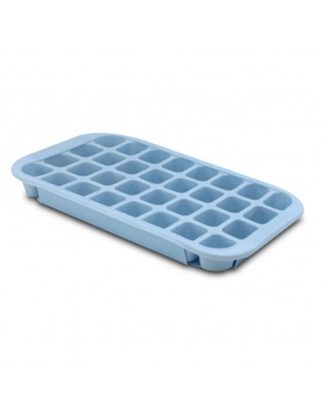 Tradineur - Bandeja de hielo - 32 Espacio para cubos - Incluye soporte - Ideal para cócteles o refrescos - Color surtido - 18 x