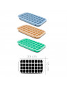 Tradineur - Bandeja de hielo - 32 Espacio para cubos - Incluye soporte - Ideal para cócteles o refrescos - Color surtido - 18 x
