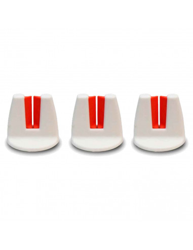 Tradineur - Pack de 3 Ganchos cuelga bayetas - Fabricado en plástico PVC - Fácil de usar - Autoadhesivo - Ideal para baños o coc