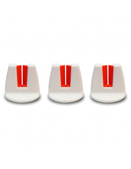 Tradineur - Pack de 3 Ganchos cuelga bayetas - Fabricado en plástico PVC - Fácil de usar - Autoadhesivo - Ideal para baños o coc