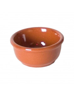 Tradineur - Pack de 4 cuencos de barro para salsa - Ideal para preparar salsa o servir pequeños aperitivos - 3,5 x 7 cm 