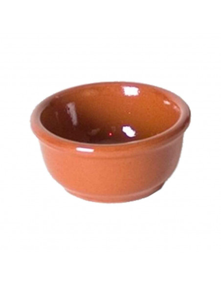 Tradineur - Pack de 4 cuencos de barro para salsa - Ideal para preparar salsa o servir pequeños aperitivos - 3,5 x 7 cm 