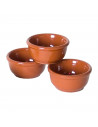 Tradineur - Pack de 4 cuencos de barro para salsa - Ideal para preparar salsa o servir pequeños aperitivos - 3,5 x 7 cm 