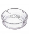 Tradineur - Pack de 3 ceniceros de Vidrio - Cenicero de Cristal Transparente para Cigarrillos - Ceniceros Exterior para Uso Priv