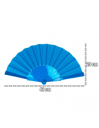 Tradineur - Abanicos plegables orientales - Fabricado en poliéster - Ideal para boda, fiestas, bautizos o cosplays. - 23 cm