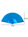 Tradineur - Abanicos plegables orientales - Fabricado en poliéster - Ideal para boda, fiestas, bautizos o cosplays. - 23 cm