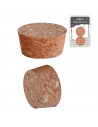 Tradineur - Pack de 2 tapones de corcho cónicos para botellas, garrafas, botes, frascos, bar, restaurante, vino, aceite, 38 x 17